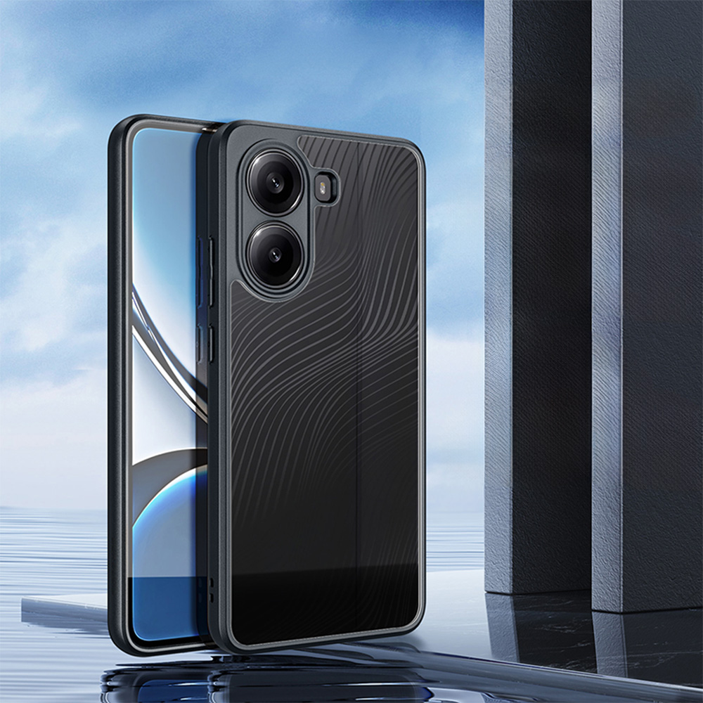 Etui Dux Ducis AIMO do Xiaomi POCO X7 Pro, przezroczyste z czarną ramką